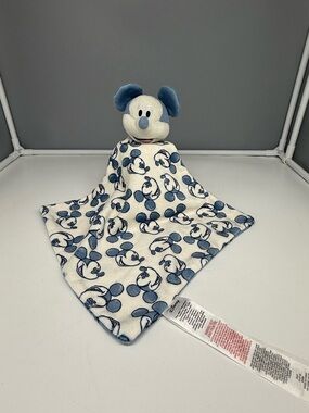 Disney Blue and White Mickey Mouse Lovey 09/2021 - Retired HTF